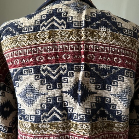 Vintage Southwestern Azteca Tapestry Cropped Jacket Flashback - Picture 11 of 11